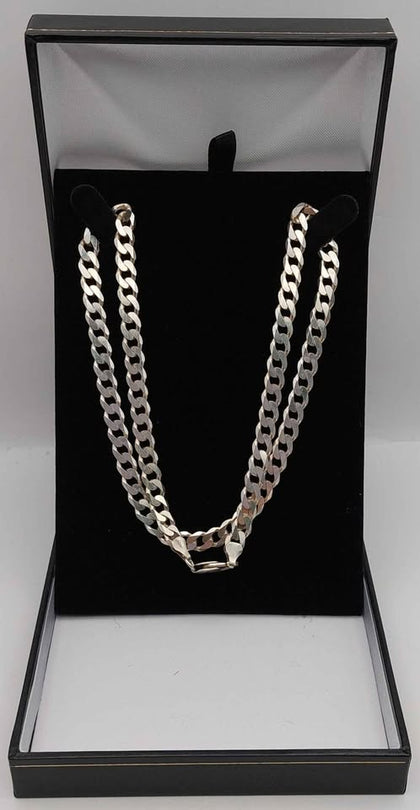 Pre-owned 925 silver chain Curb Style 31.7g Boxed 24