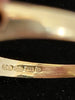9ct Yellow Gold Filigree heart Ring with Red Stone - Size O - 1.59G