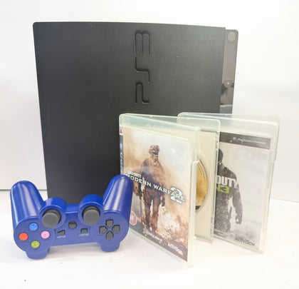 Playstation 3 Slim Console, 320GB & 2 Games