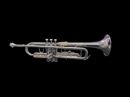 gear4music Student Trumpet with Carry Case, Silver Wind & Woodwind