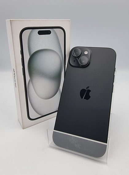 Apple iPhone 15 128GB black unlocked boxed smartphone 100% batt health