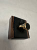 9ct Yellow Gold Red Stone Signet Mens Ring - Size S