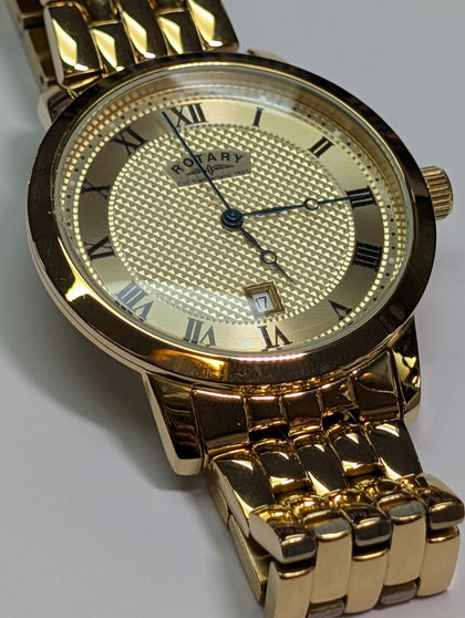 Gents Gold Plated Rotary Watch Boxed