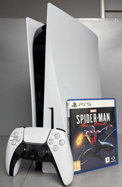 Sony Playstation 5 Disc Edition Console Bundle ( + Spider-Man Miles Morales ) ** Unboxed **