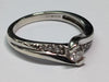 9CT WHITE GOLD DIAMOND RING  .25CT