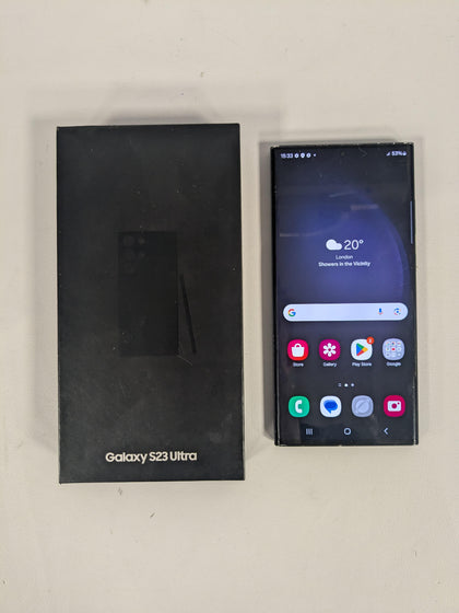 Samsung Galaxy S23 Ultra - 256 GB - Phantom Black Any Network (Cracked Camera)