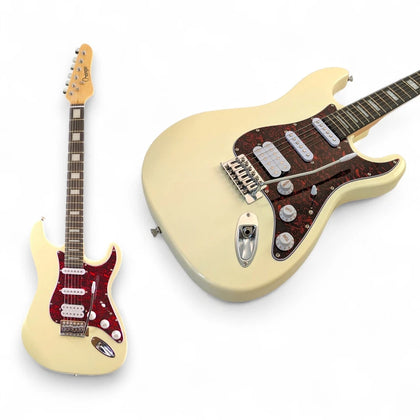 Orange County HSS Stratz style Electric Guitar Retro Heritage White