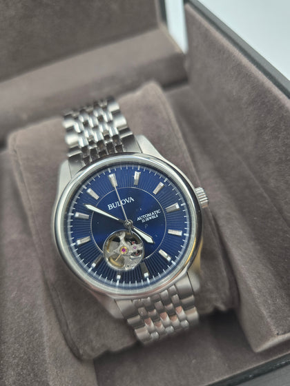 Bulova Classic Automatic Men's Open Heart Dial Stainless Steel Bracelet Watch