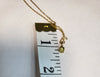 9ct Yellow Gold 18" Chain with Green Stone Pendant - 1.34g