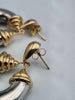 9ct Gold "Charles Garnier" Inspired Bi Coloured Hoop Earrings - 6.16 Grams