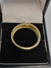 9ct Yellow Gold Band Ring with Clear Stones - Size Z - 2.74g