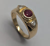 18ct Gold 0.62ct Ruby and Diamond Ring Three Stone Ring  Set- Size K (RRP £3800)