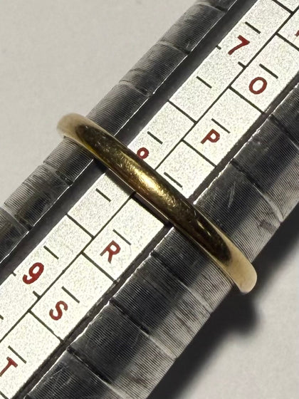 18CT Gold Wedding Band Size Q