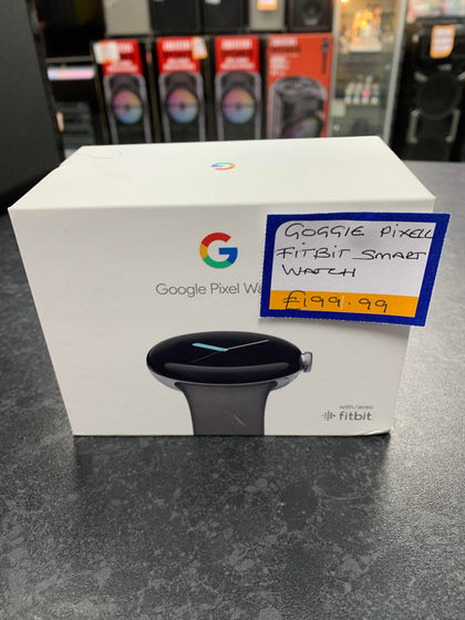 Google Pixel Watch - Polished Silver Case/Charcoal Active Band - + Bluetooth/Wi-Fi