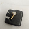 18ct Yellow Gold Diamond Daisy Cluster Ring - Size J