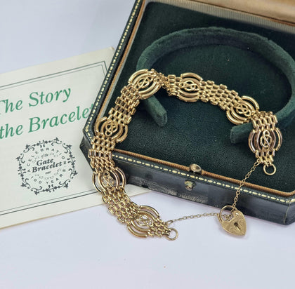 9ct Gold Gate Bracelet