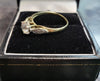 9CT Yellow Gold Ring With Clear Stone - 1.81g - Size Q. Hallmarked
