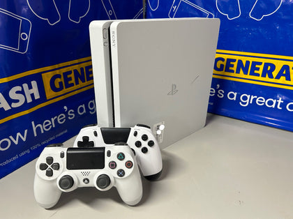 Playstation 4 Slim Console, 500GB White (two pads)