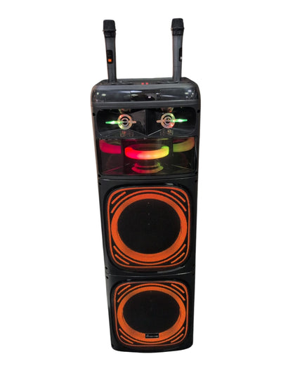Panther Force Big Speaker With 2 Wireless Mic For Party & Rgb