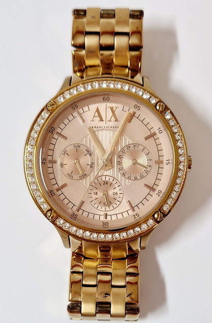 Armani Exchange Rose Gold Ladies Watch AX5406