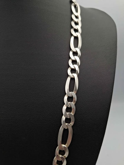 925 Sterling Silver 3-in-1 Figaro Chain Necklace - 24
