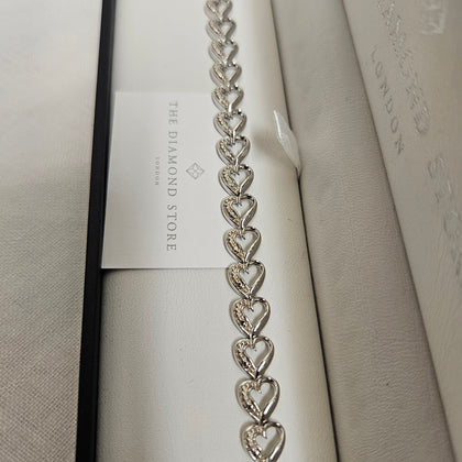 The Diamond Store Bracelet - Silver Hearts
