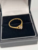 18ct Yellow Gold Antique CZ Solitaire Ring - Size H - 1.45 Grams