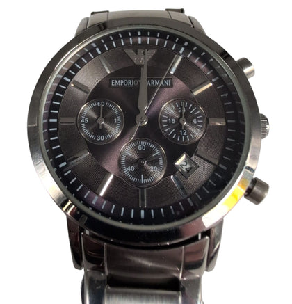 Emporio Armani Watch for Men Quartz 3 sub dial Chronograph Movement with Stainless Steel Links Strap 