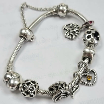 Pandora Bracelet with ~Charms 18cm
