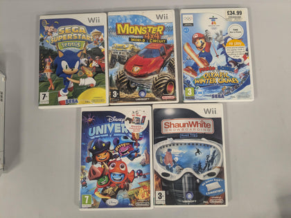 Nintendo Wii 5 Game 2 Player Console Package
