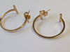Tiffany co 18ct Gold T Hoop Earrings Boxed