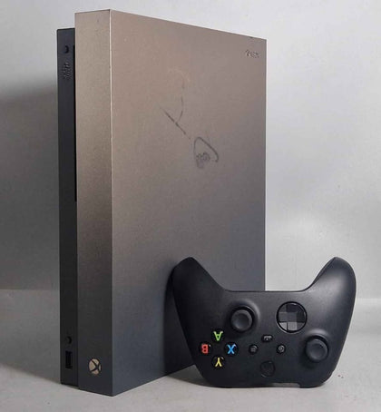 Xbox One X Console 1TB Gold Rush Edition with Black Controller