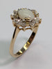 9ct Gold Diamond  & Opel Ring