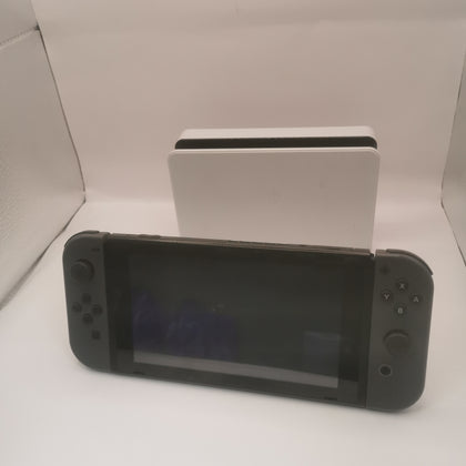 Nintendo Switch Console Hac-001(-01) 32gb Video Gaming Handheld with 2 grey joycons and a dock with chzarger included  item is unboxed