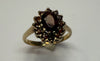 9ct yellow gold garnet ring Size N