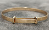 9ct Yellow Gold Christening Baby Bangle - 40mm-45mm