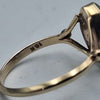 9ct Yellow Gold Ladies Ring With Light Blue Cabochon Gemstone - 1.53 Grams - Size M