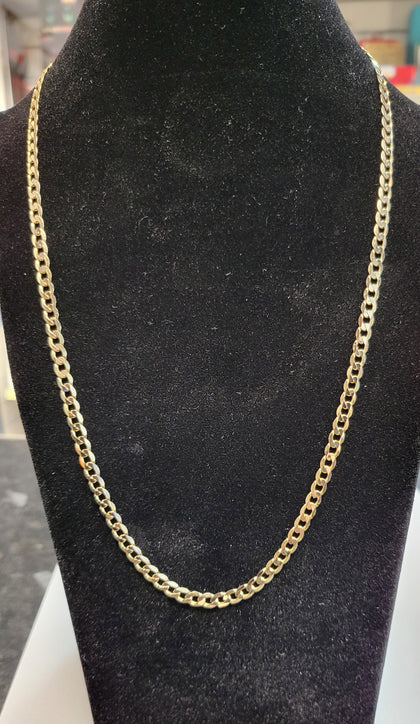 9ct Yellow Gold Curb Chain - 20.5