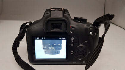 Canon EOS 4000D 18.0 MP Digital SLR Camera EF-S 18-55 mm & 75-300mm Lens