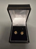 14ct Gold Earrings with White Stone 1.1G