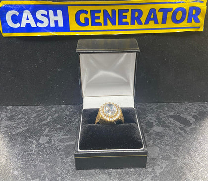 22ct Gold Ladies C/Z Ring (Size Q), 10.0g
