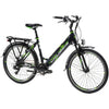 Crussis E-City 1.14 Step Through Hybrid Electric Bike, 19" - Black/Green