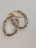 9ct Yellow & White Gold Twist Earrings