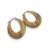 9CT Gold Thick Hoop Style Earrings, 2.3G Weight, 375 Hallmarked, Box Provided
