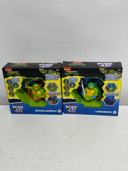 WOW! PODS - 4D Ninja Turtles Collectables Michelangelo & Leonardo