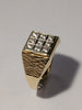 9ct Gold Square Top Ring