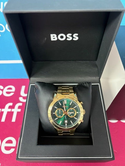 HUGO BOSS CHRONOGRAPH QUARTZ STAINLESS STEEL WATCH BOXED