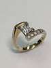 14CT CZ Ring - Size N 1/2