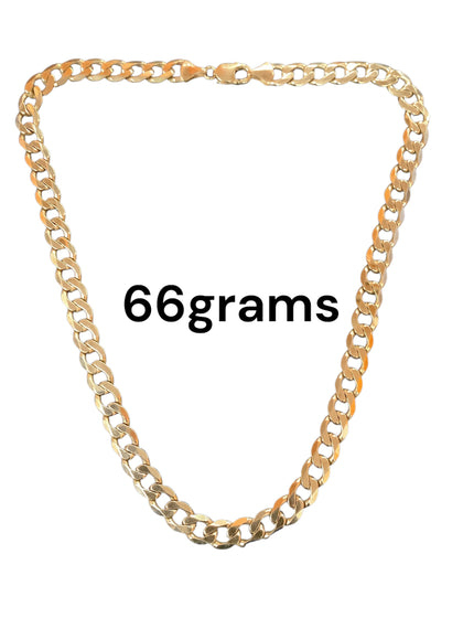 9 Carat Yellow Gold 22″ Curb Chain/ Necklace 66g