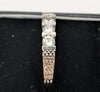 585 14CT Hallmarked, White Gold, 5 Large Stones On Styled Frame, Size 11/W, 2.99g